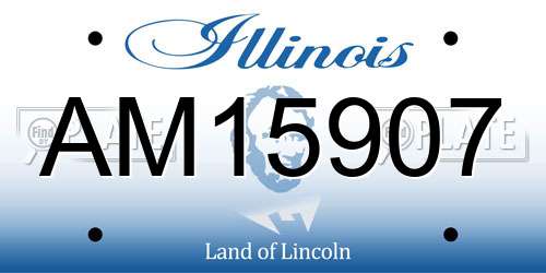 AM15907 Illinois License Plate