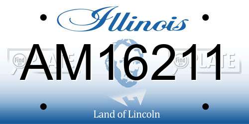 AM16211 Illinois License Plate