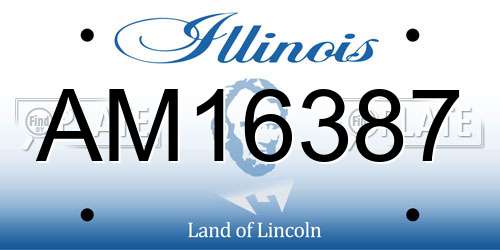 AM16387 Illinois License Plate