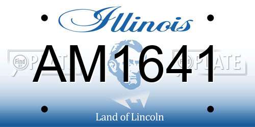 AM1641 Illinois License Plate