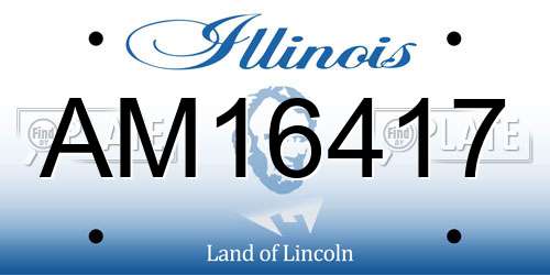 AM16417 Illinois License Plate
