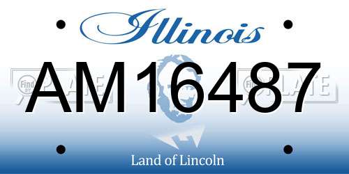 AM16487 Illinois License Plate
