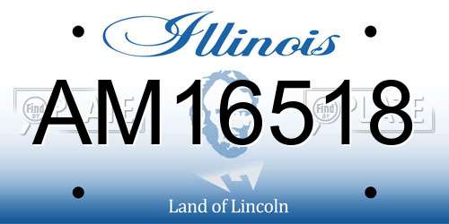 AM16518 Illinois License Plate