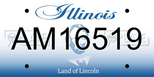 AM16519 Illinois License Plate