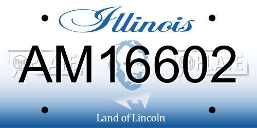 AM16602 Illinois License Plate