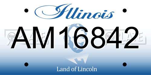 AM16842 Illinois License Plate