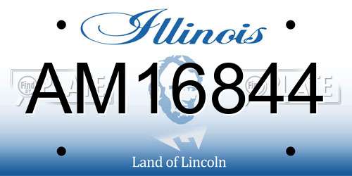 AM16844 Illinois License Plate