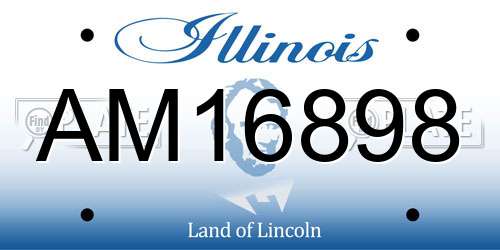 AM16898 Illinois License Plate