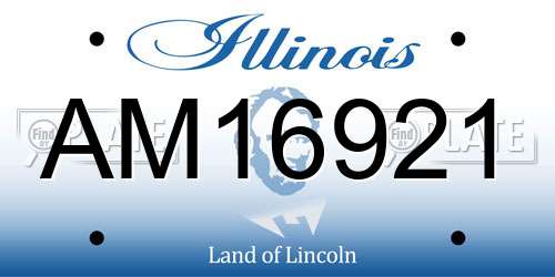 AM16921 Illinois License Plate