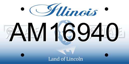 AM16940 Illinois License Plate