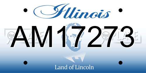 AM17273 Illinois License Plate