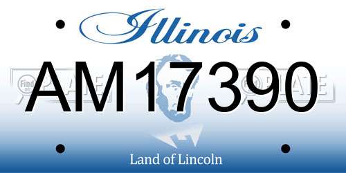 AM17390 Illinois License Plate