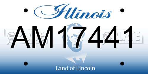 AM17441 Illinois License Plate