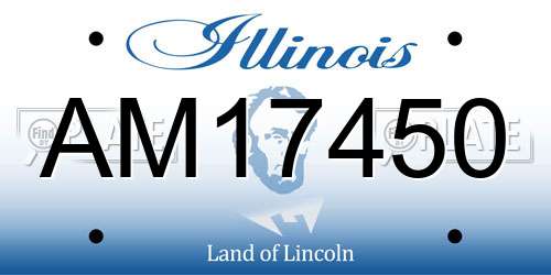 AM17450 Illinois License Plate