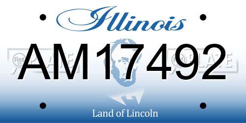AM17492 Illinois License Plate