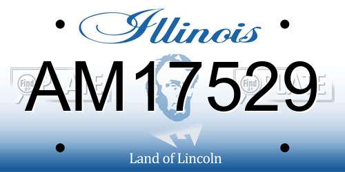 AM17529 Illinois License Plate