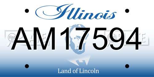 AM17594 Illinois License Plate