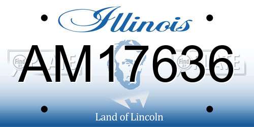 AM17636 Illinois License Plate