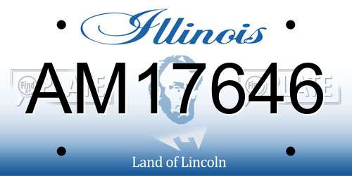 AM17646 Illinois License Plate