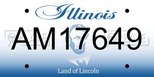 AM17649 Illinois License Plate
