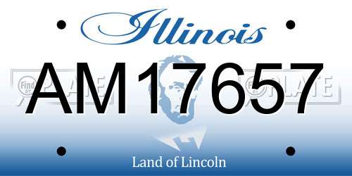 AM17657 Illinois License Plate