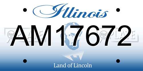 AM17672 Illinois License Plate