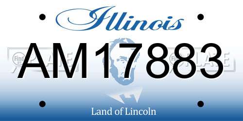 AM17883 Illinois License Plate