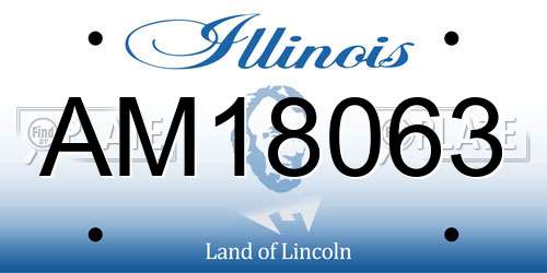 AM18063 Illinois License Plate