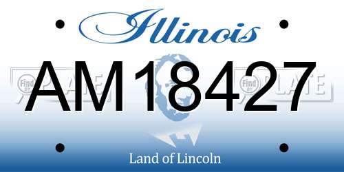 AM18427 Illinois License Plate