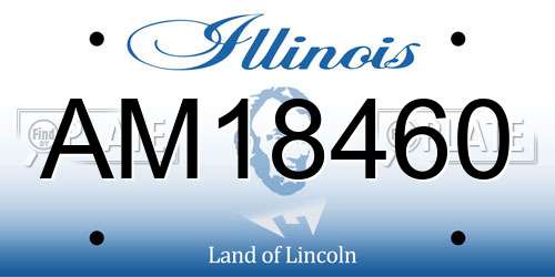 AM18460 Illinois License Plate