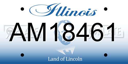 AM18461 Illinois License Plate