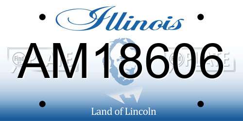 AM18606 Illinois License Plate
