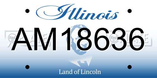AM18636 Illinois License Plate