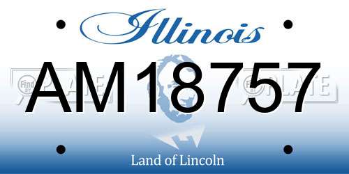 AM18757 Illinois License Plate