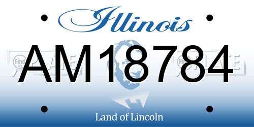 AM18784 Illinois License Plate