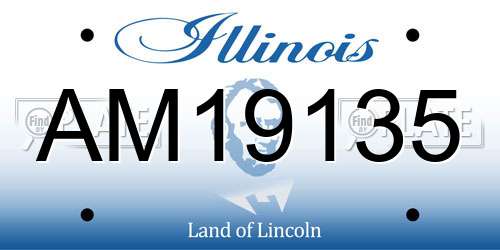 AM19135 Illinois License Plate