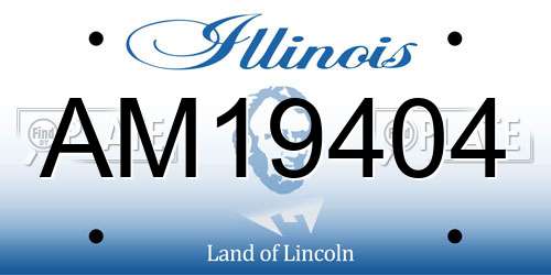 AM19404 Illinois License Plate