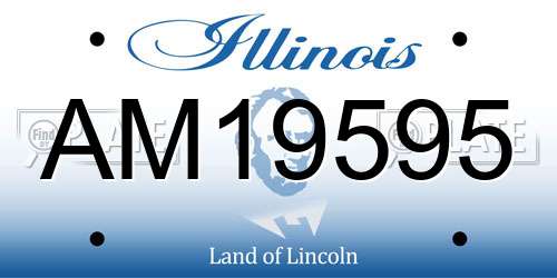 AM19595 Illinois License Plate