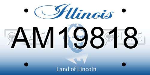 AM19818 Illinois License Plate
