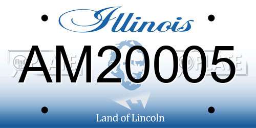 AM20005 Illinois License Plate