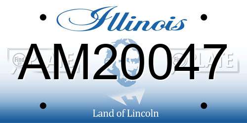 AM20047 Illinois License Plate