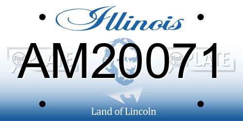 AM20071 Illinois License Plate