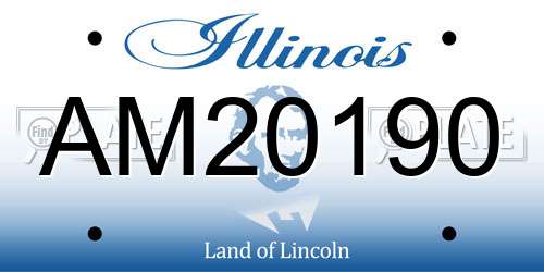 AM20190 Illinois License Plate
