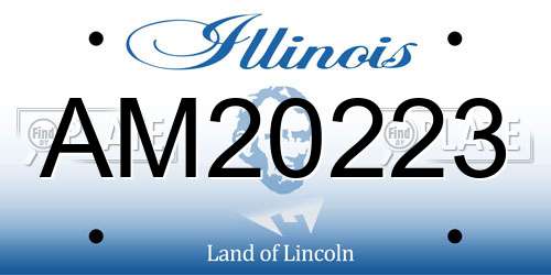 AM20223 Illinois License Plate