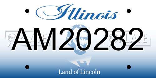 AM20282 Illinois License Plate