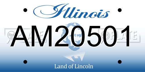 AM20501 Illinois License Plate