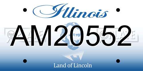 AM20552 Illinois License Plate