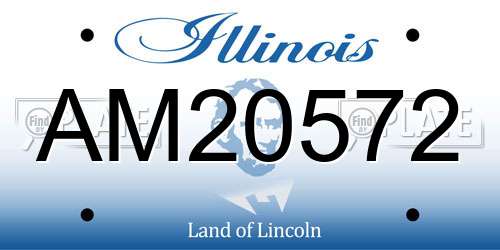 AM20572 Illinois License Plate