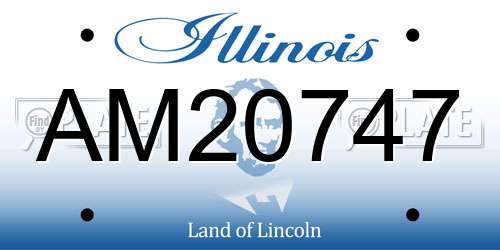 AM20747 Illinois License Plate