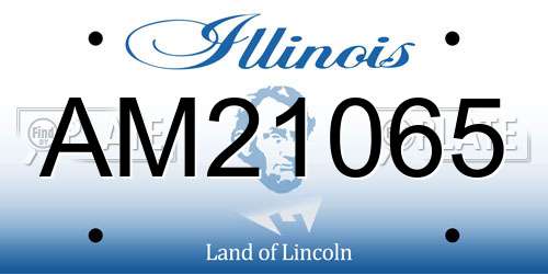 AM21065 Illinois License Plate